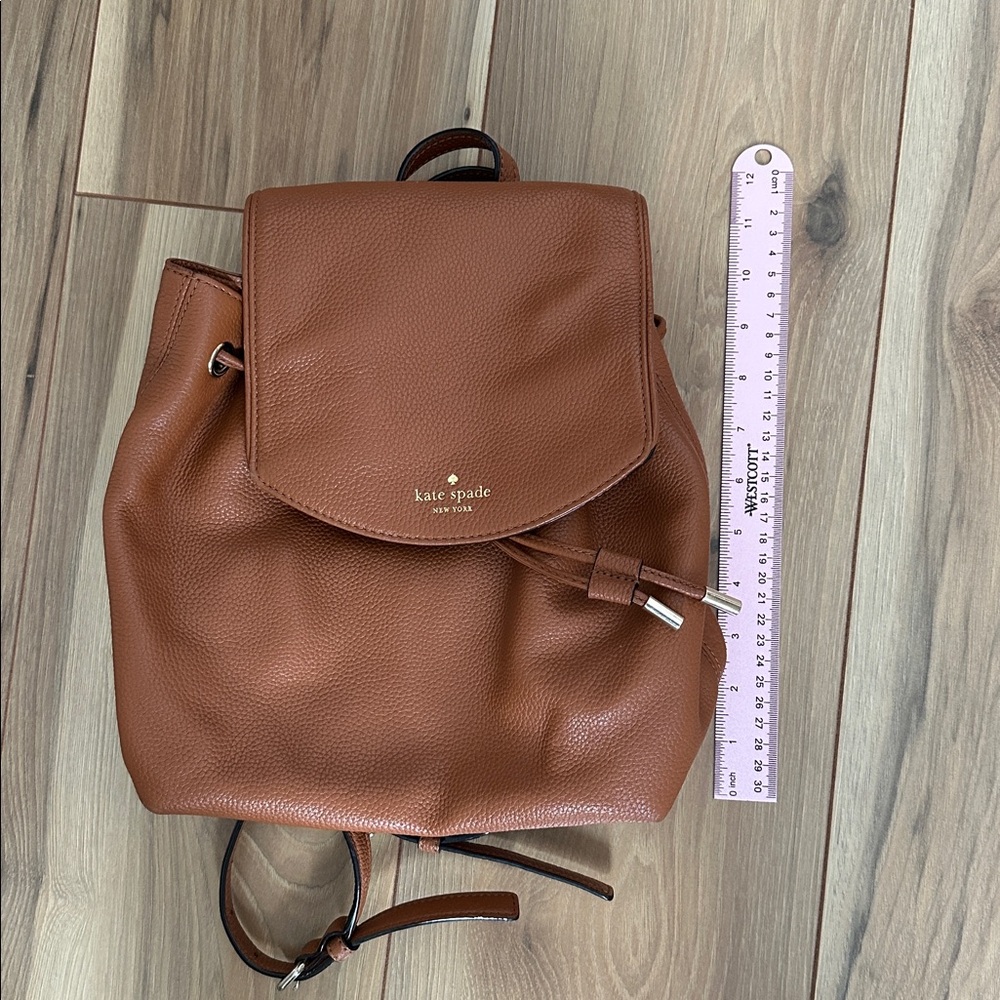 KATE SPADE BROWN LEATHER PURSE BACKPACK - Picture 5 of 5